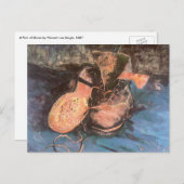 ビンセント・ヴァン・ゴッホ – 靴のペアを持つ静物詩 ポストカード (正面/裏面)