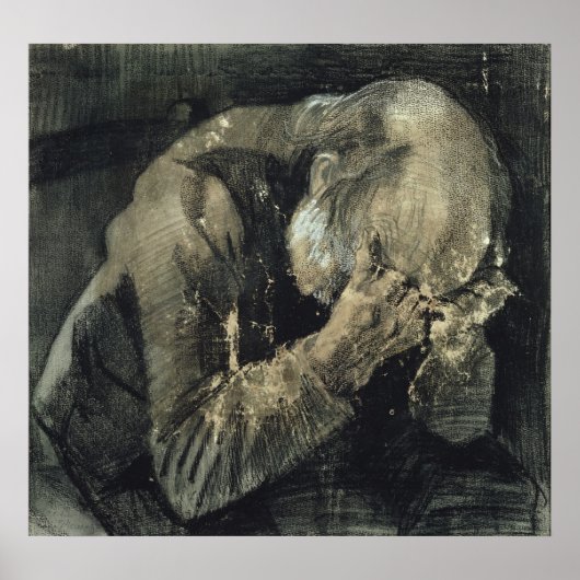 ビンセント・ヴァン・ゴッホ 頭を両手に持った男 ポスター (正面)