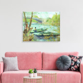 ビンセント・ヴァン・ゴッホ |魚釣りの春 キャンバスプリント (インサイチュ (リビング))