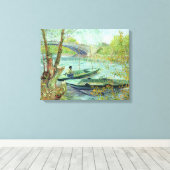 ビンセント・ヴァン・ゴッホ |魚釣りの春 キャンバスプリント (インサイチュ (ウッドフロア))