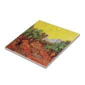 ビンセント・ヴァン・ゴッホ – 黄色い空とオリーブの木 タイル (側面)