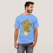 ビンセント・ヴァン・ゴッホ 黄色い花瓶のひまわり Tシャツ (正面フル)