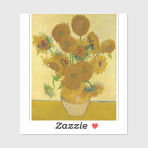 ビンセント・ヴァン・ゴッホ-15のひまわり花瓶 シール