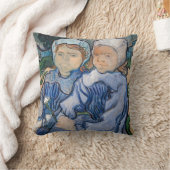 ビンセント・ヴァン・ゴッホ- 2小さな女の子 クッション (ブランケット)