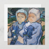 ビンセント・ヴァン・ゴッホ- 2小さな女の子 招待状 (正面/裏面)
