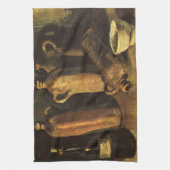 ビンセント・ヴァン・ゴッホ-4石のボトルで静物画 キッチンタオル (縦)