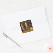 ビンセント・ヴァン・ゴッホ-4石のボトルで静物画 スクエアシール (封筒)