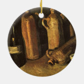 ビンセント・ヴァン・ゴッホ-4石のボトルで静物画 セラミックオーナメント (裏面)