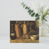 ビンセント・ヴァン・ゴッホ-4石のボトルで静物画 ポストカード (スタンド正面)