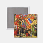 ビンセント・ヴァン・ゴッホ- 7月14日お祝い マグネット (正面/裏面)