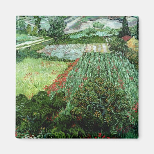 ビンセント・ヴァン・ゴッホ | Field with Poppies, 1889 マグネット (正面)