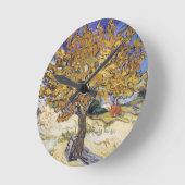 ビンセント・ヴァン・ゴッホ | Mulberry Tree, 1889 ラウンド壁時計 (傾斜)