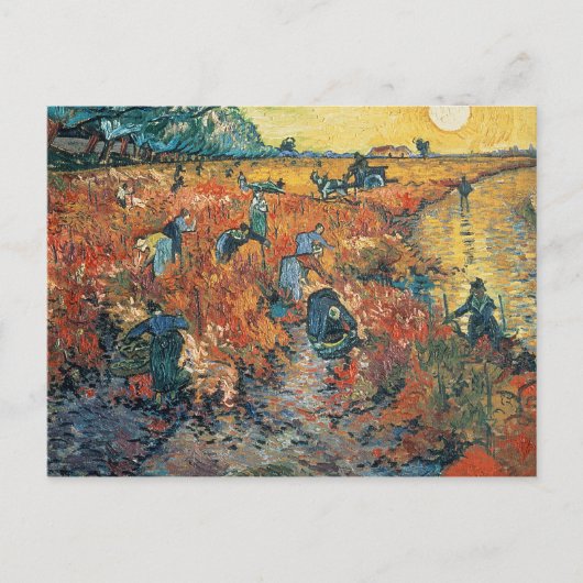 ビンセント・ヴァン・ゴッホ | Red Vineyards at Arles, 1888 ポストカード (正面)