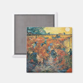 ビンセント・ヴァン・ゴッホ | Red Vineyards at Arles, 1888 マグネット (正面/裏面)