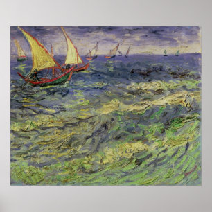 ビンセント・ヴァン・ゴッホ Seascape at Saintes-Maries ポスター