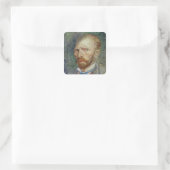 ビンセント・ヴァン・ゴッホ | Self Portrait, 1887 スクエアシール (バッグ)