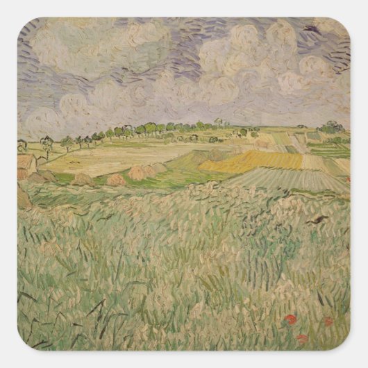 ビンセント・ヴァン・ゴッホ | The Plain at Auvers, 1890 スクエアシール (正面)