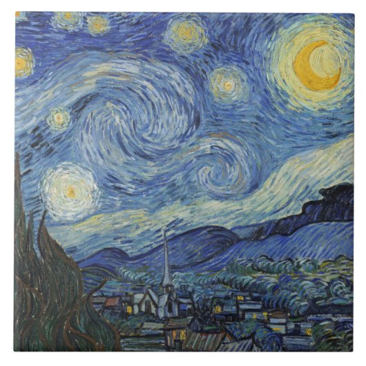 ビンセント・ヴァン・ゴッホ | The Starry Night, June 1889 タイル (正面)