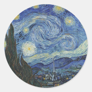 ビンセント・ヴァン・ゴッホ   The Starry Night, June 1889 ラウンドシール