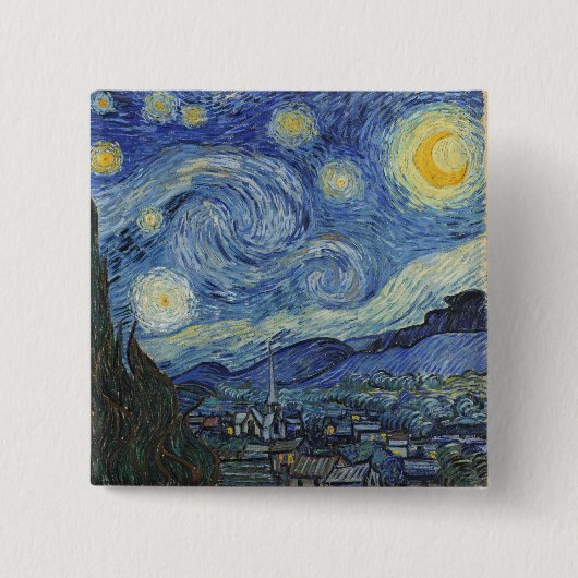 ビンセント・ヴァン・ゴッホ | The Starry Night, June 1889 缶バッジ (正面)