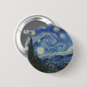 ビンセント・ヴァン・ゴッホ | The Starry Night, June 1889 缶バッジ (正面&裏面)