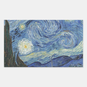 ビンセント・ヴァン・ゴッホ The Starry Night, June 1889 長方形シール