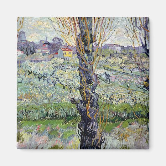 ビンセント・ヴァン・ゴッホ | View of Arles, 1889 マグネット (正面)