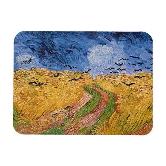 ビンセント・ヴァン・ゴッホ | Wheatfield with Crows, 1890 マグネット (横)