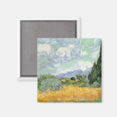 ビンセント・ヴァン・ゴッホ | Wheatfield with Cypress, 1889 マグネット (正面/裏面)
