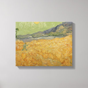 ビンセント·ヴァン·ゴッホ Wheatfield with Reaper, 1889 キャンバスプリント