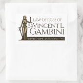 ビンセントLガンビニ法律事務所 長方形シール (バッグ)