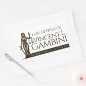 ビンセントLガンビニ法律事務所 長方形シール (封筒)