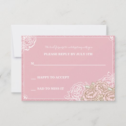 ビンタグキャベツバラ応答カード 招待状 (正面)