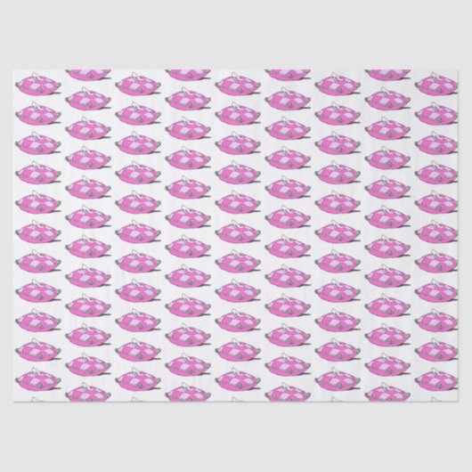 ビンタグシンデレラスリッパーインピンクスティッシュペーパー 薄葉紙 (正面)