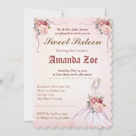 ビンタンジェスウィート16キンチェニェラ招待状 招待状