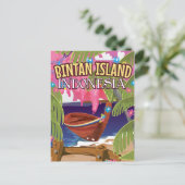 ビンタンビンタン島インドネシア旅行ポスター ポストカード (スタンド正面)