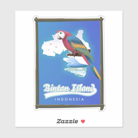 ビンタン島インドネシアの旅行マップ シール (シート)