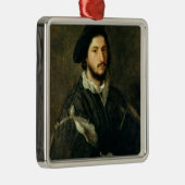 ビンチェンツォMosti (キャンバスの油)のポートレート メタルオーナメント (右)