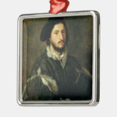 ビンチェンツォMosti (キャンバスの油)のポートレート メタルオーナメント (左)