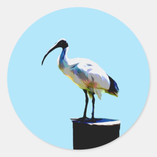 ビンチキン（イビス）油絵を描、 ラウンドシール (正面)
