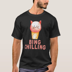 ビンチリングアイスクリームキャットミーム子猫ウイルス引用文 Tシャツ