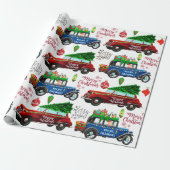 ビンテパーソナライズされたージカーズクリスマス ラッピングペーパー (アンロールド)