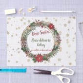 ビンテパーソナライズされたージクリスマスリース 薄葉紙 (クラフト)