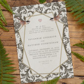 ビンテージなチカディーのアールデコ プレイビル ウェディング 招待状