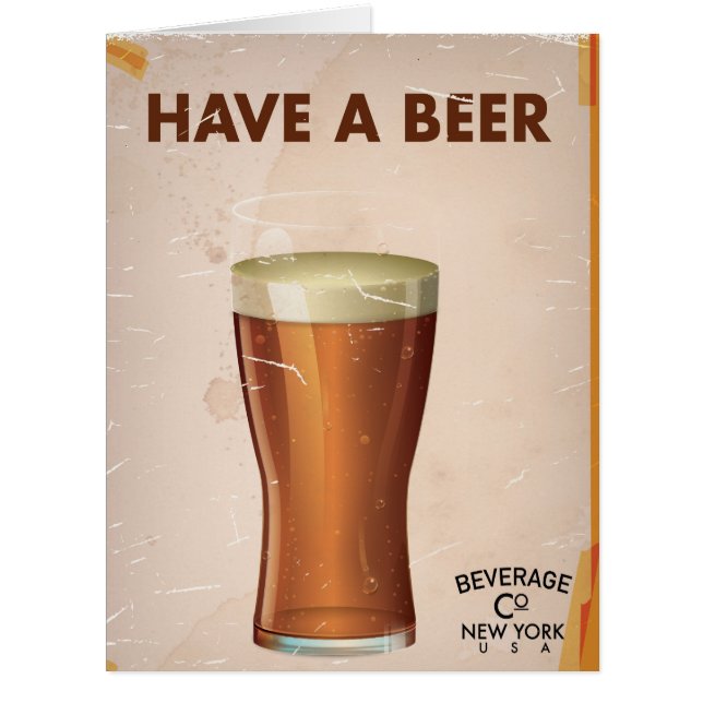 ビンテージなバー ポスター Have A Beer (正面)