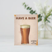 ビンテージなバー ポスター Have A Beer ポストカード (スタンド正面)