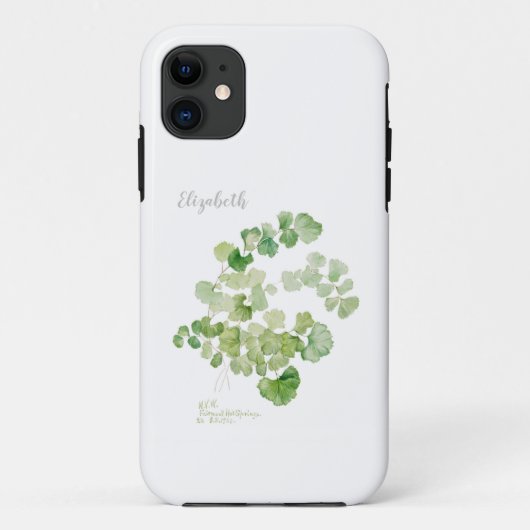 ビンテージな植物画の水彩画 Case-Mate iPhoneケース (裏面)