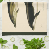 ビンテージのイルカ, 海生哺乳類の動物 キッチンタオル (折り畳み)