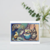 ビンテージのイースターバニーとひよこ ポストカード (スタンド正面)