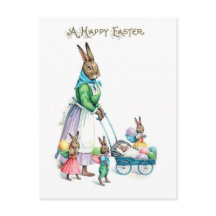 ビンテージのイースターバニー ファミリー